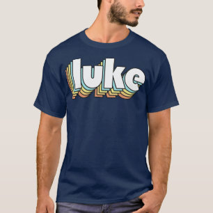 T-shirt Luke Retro Typographie arc-en-ciel style défraîchi
