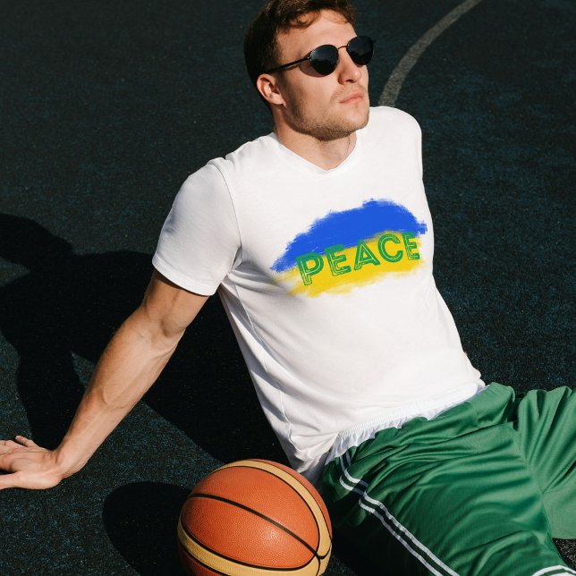 T-shirt L'Ukraine bleue et jaune inspire la paix ni la gue (Créateur téléchargé)