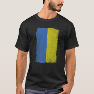 T-shirt L'Ukraine Drapeau De Couleur Nationale Vintage Ukr