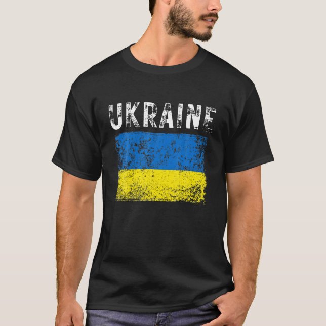 T-shirt L'Ukraine Drapeau ukrainien Drapeau ukrainien Drap (Devant)