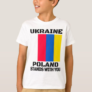 T-shirt L'Ukraine la Pologne est à vos côtés Soutien polon