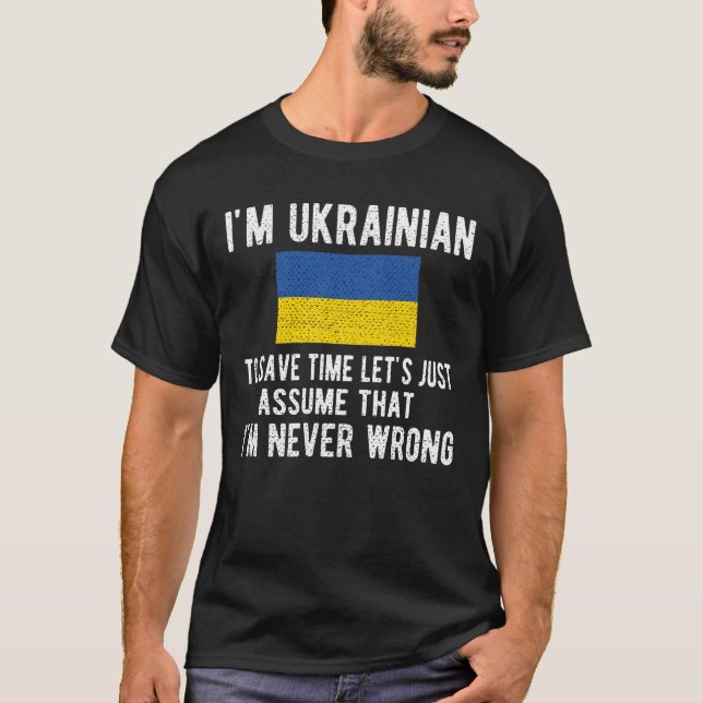 T-shirt L'Ukraine, patrimoine ukrainien, drapeau ukrainien (Devant)