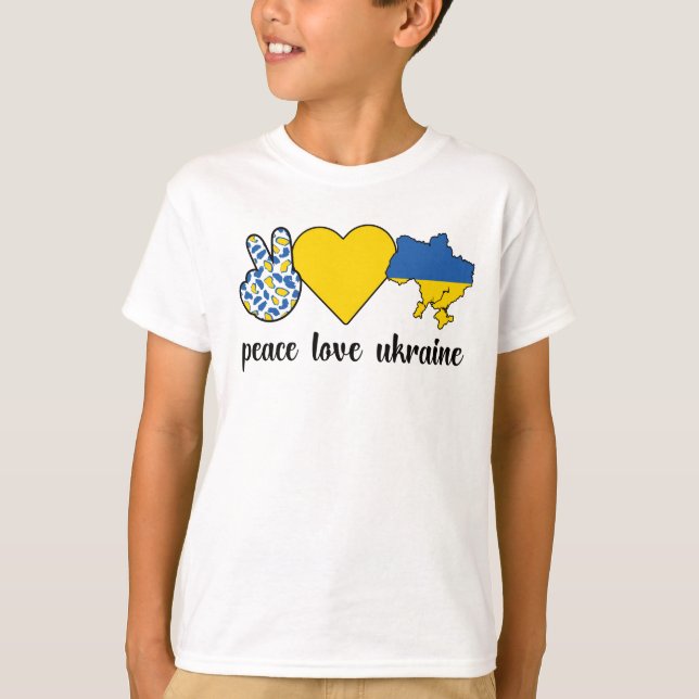 T-shirt L'Ukraine, racines ukrainiennes, drapeau de l'héri (Devant)