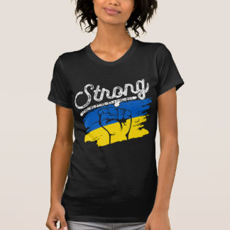 T-shirt L'Ukraine Rétro Drapeau Fort Ukraine Vintage Pour