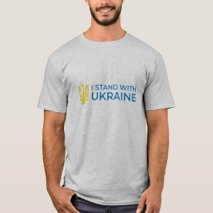T-shirt L'Ukrainien Tryzub (Trident) Je Suis Avec L'Ukrain