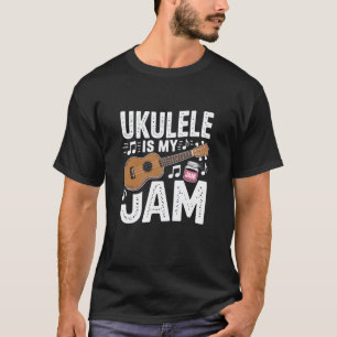 T-shirt L'ukulélé est mon jam drôle de pun musical musicie