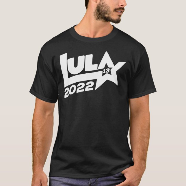 T-shirt Lula 2022 13 PT eleições presidenciais Brasil 2022 (Devant)