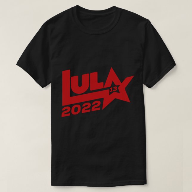 T-shirt Lula 2022 13 PT eleições presidenciais Brasil 2022 (Design devant)