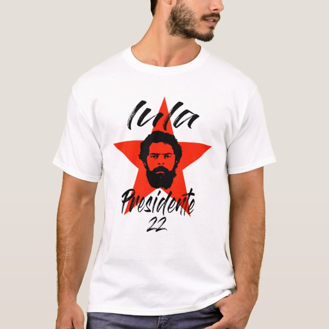 T-shirt Lula 2022 Lula Presidente 13 Fora Bolsonaro (Devant)