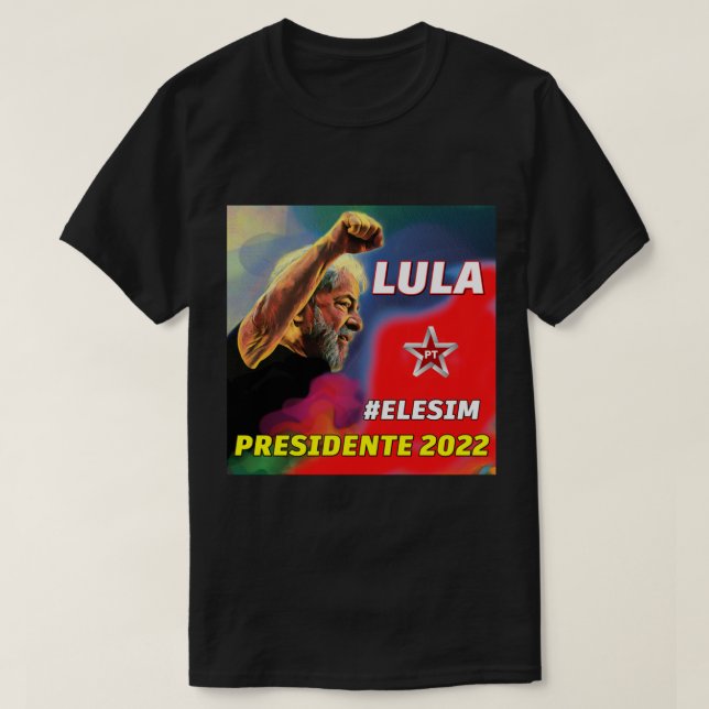 T-SHIRT LULA 2022, LULA PRESIDENTE, LULA LIVRE (Design devant)
