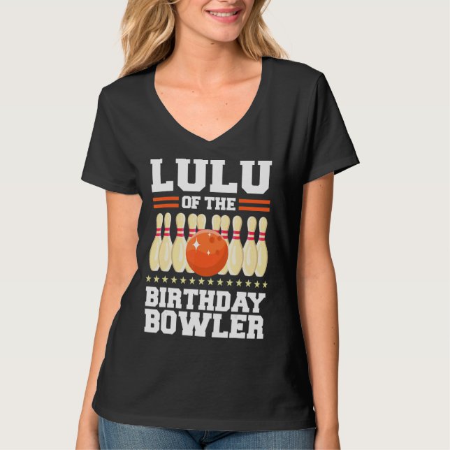 T-shirt Lulu De L'Anniversaire Bowler Anniversaire Bowling (Devant)