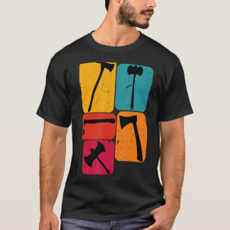 T-shirt Lumberjack Loger ax Retro Design
