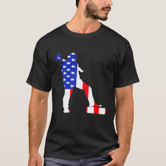 T-shirt Lumberjack Usa Flag American Inside Me Forest Wood