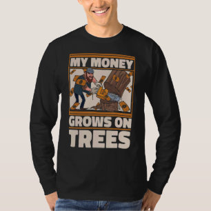 T-shirt Lumberjack Woodworker Ax Chainsaw