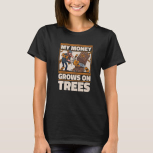 T-shirt Lumberjack Woodworker Ax Chainsaw 1