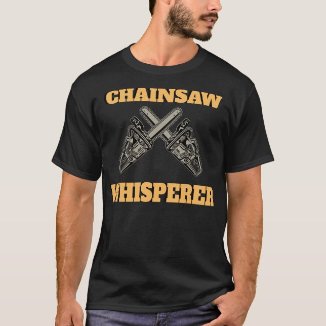 T-shirt LUMBERJACK WOODWORKER Chainsaw nourriture annivers (Devant)