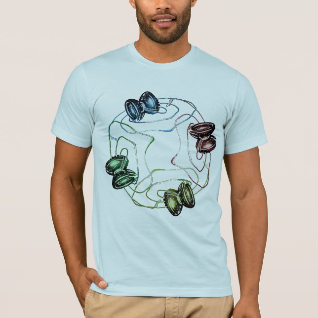 T-shirt Lumière colorée de yo-yo (Devant)