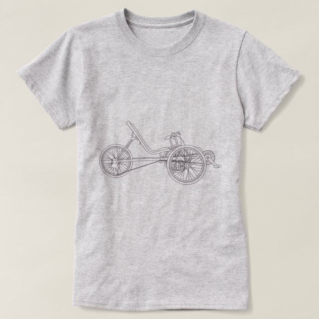 T-shirt Lumière couchée de tricycle (Design devant)