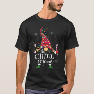 T-shirt Lumière d'arbre de Noël à carreaux de buffle Gnome