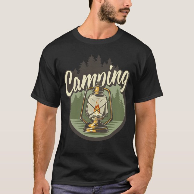 T-shirt LUMIÈRE DE CAMPING vintage (Devant)