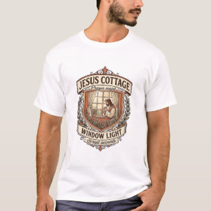 T-shirt Lumière de fenêtre de cottage Jésus Lumière de fen