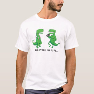 T-shirt lumière de jour de jambe de t-rex