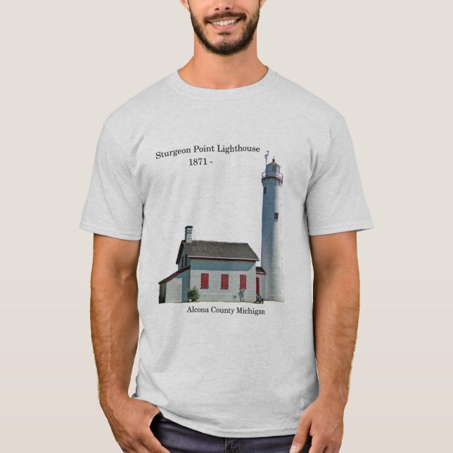 T-shirt Lumière de la chemise coupée du phare de Sturgeon  (Devant)