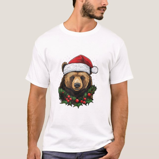 T-shirt Lumière de l'arbre de Noël (Devant)