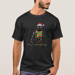 T-shirt Lumière de Noël Chat Noir Chat de Noël