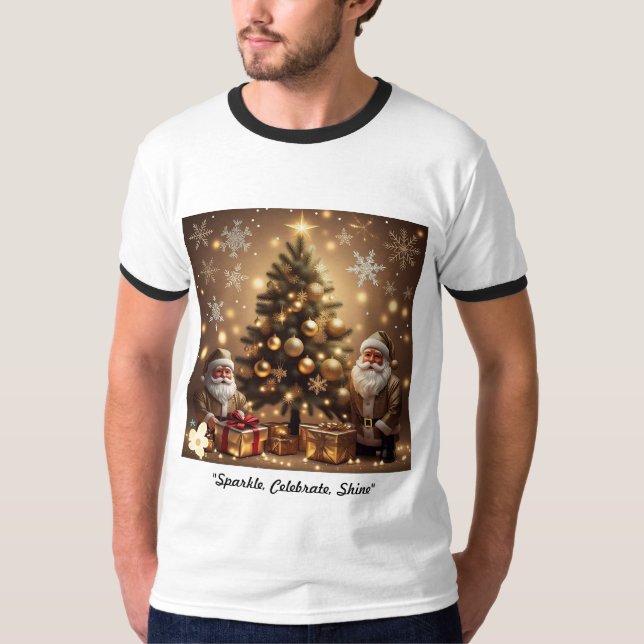 T-shirt "Lumière de Noël dorée" (Devant)