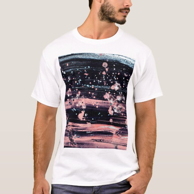 T-shirt Lumière glamour gris foncé rose (Devant)