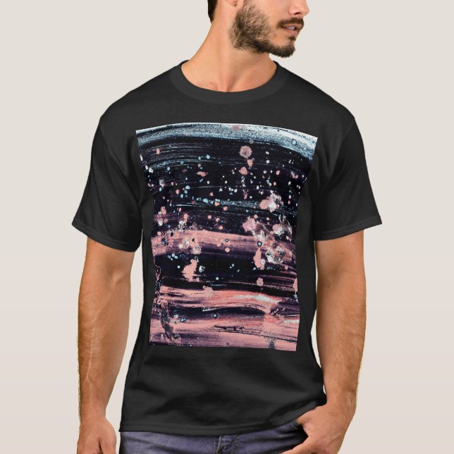 T-shirt Lumière glamour gris foncé rose (Devant)