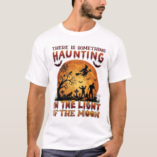 T-shirt Lumière hantée Lune Halloween Sorcière Zombies Cim