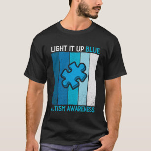 T-shirt Lumière It Up Blue Sensibilisation sur l'autisme P