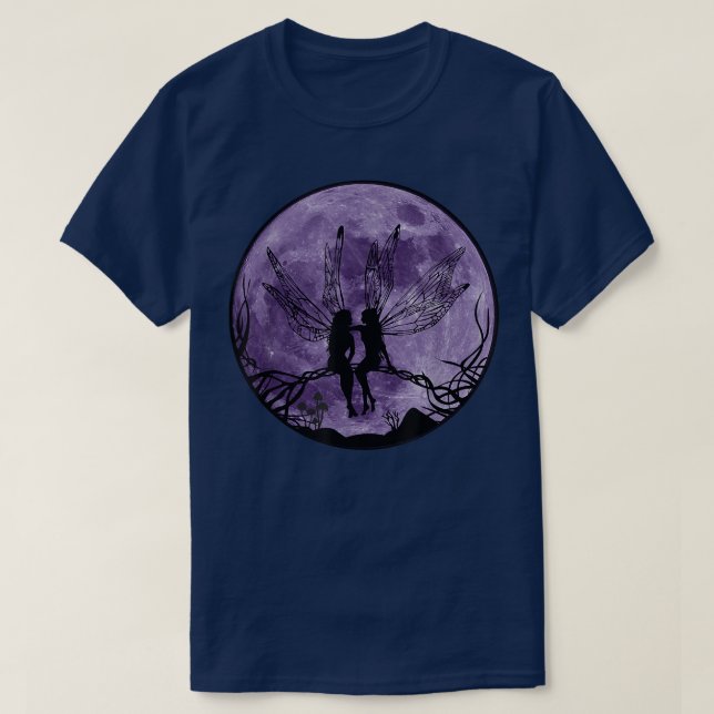 T-shirt Lumière Lune, Mystique, Magique, Fées, Forêts (Design devant)