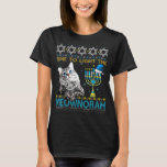 T-shirt Lumière Meownorah Chat Juif Menorah Ugly Chanu<br><div class="desc">Lumière Le Meownorah Chat Juif Menorah Ugly Chanukah</div>