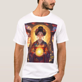 T-shirt Lumière Mystique – Élégance du Kimono et Puissance