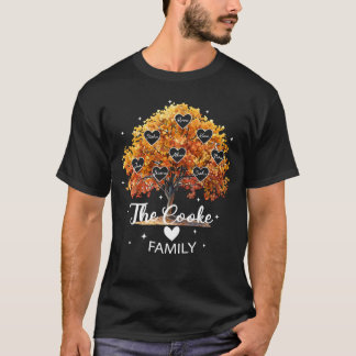 T-shirt Lumière nocturne de l'arbre généalogique personnal