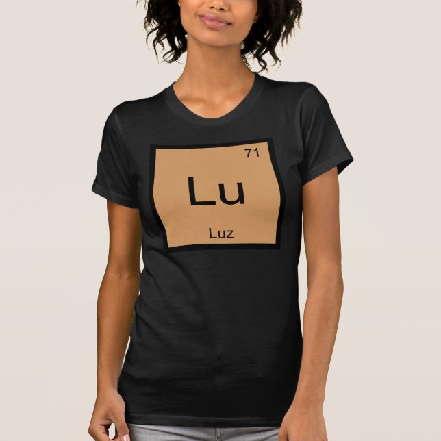 T-shirt Lumière  Nom Chimie Élément Tableau Périodique (Devant)