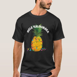 T-shirt Lumières d'ananas Mele Kalikimaka Hawaiian X Mas