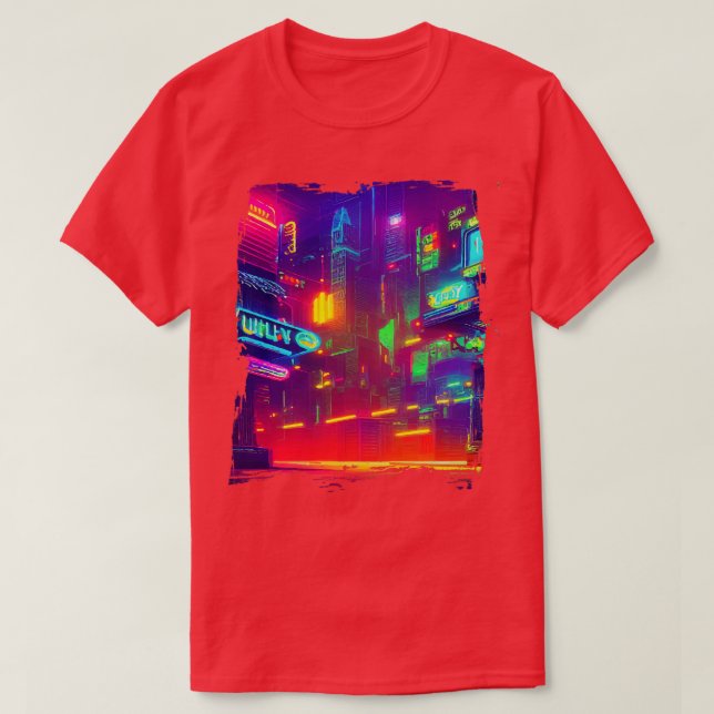 T-shirt Lumières de Neon City Japon (Design devant)