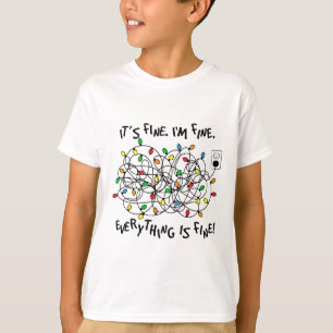T-shirt Lumières de Noël amusantes C'est bien Je vais bien