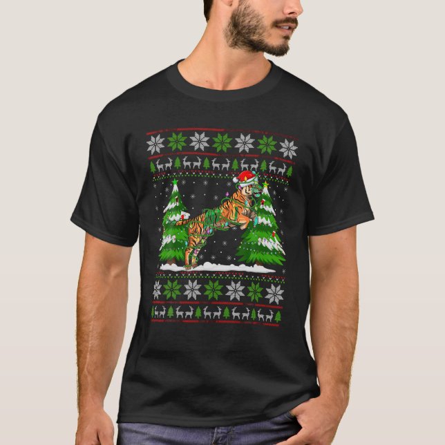 T-shirt Lumières de Noël de Liger Noël Vilain Noël (Devant)