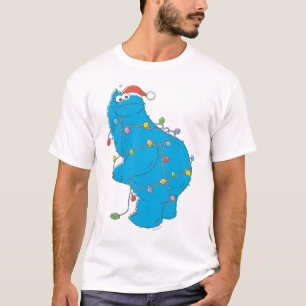 T-shirt Lumières de Noël de monstre de cookie vintage