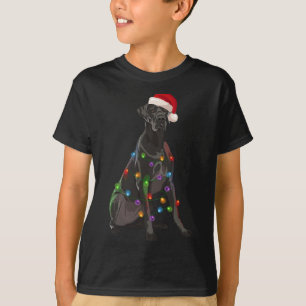T-shirt Lumières de Noël des grands Danois Noël Amoureux d