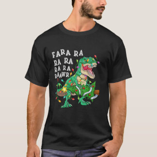 T-shirt Lumières De Noël Dinosaure Fa Rawr Arbre Rex Dino