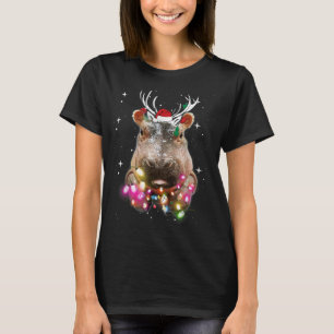 T-shirt Lumières de Noël Hippo Fiona Hippopotamus Lover