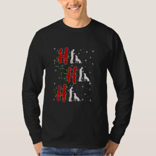 T-shirt Lumières de Noël HO HO HO Entraîneur de chien drôl