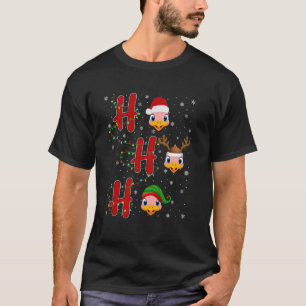 T-shirt Lumières de Noël HO HO Ostrich Funky horrible Noël