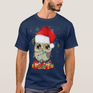 T-shirt Lumières de Noël Jeu de Noël Chouette Adulte